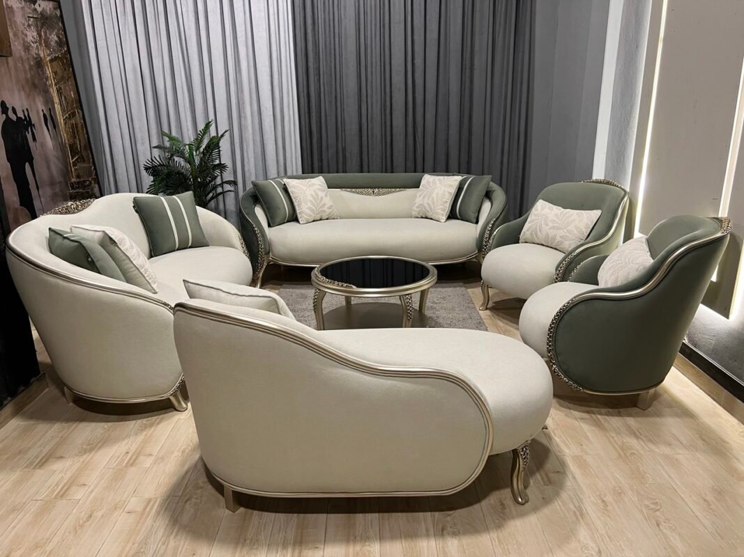 Best Value Salon 2026 | صالون ڤاليو 2 فوتيه + كنبة 3 و2 + بنكت وتربيزة