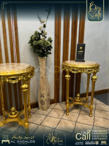 تربيزة دائرية أنتيك مُدهب B12
