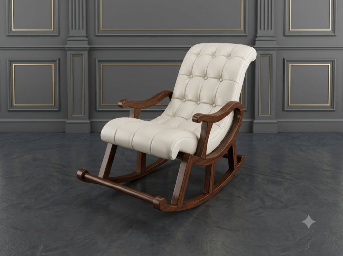 كرسي هزاز خشب زان بتنجيد فاخر best B.W Rocking Chair 1