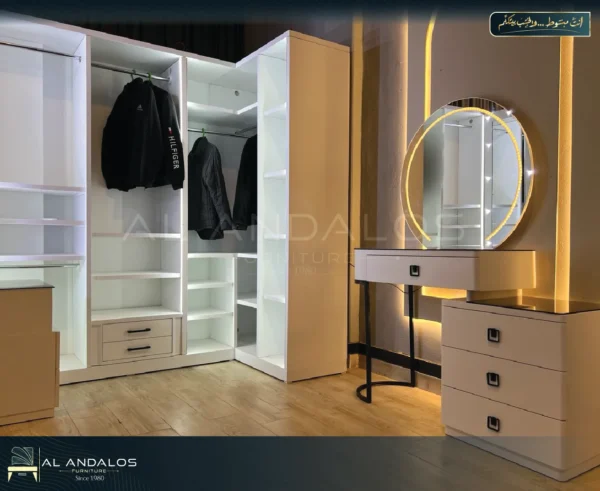 غرفة تغيير ملابس (دريسنج)دي وايت - Dressing U shape D white