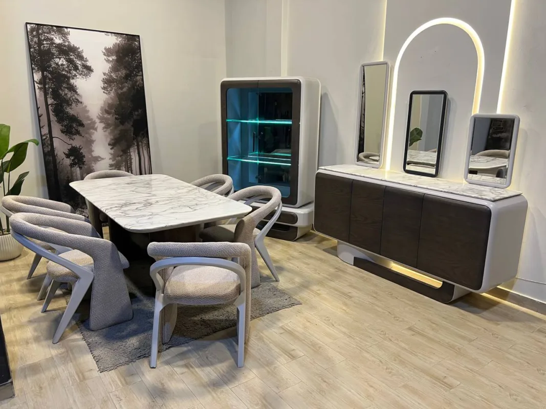 غرفة سفرة سيلا | best Dining Room ونيش 140 سم تصميم فاخر