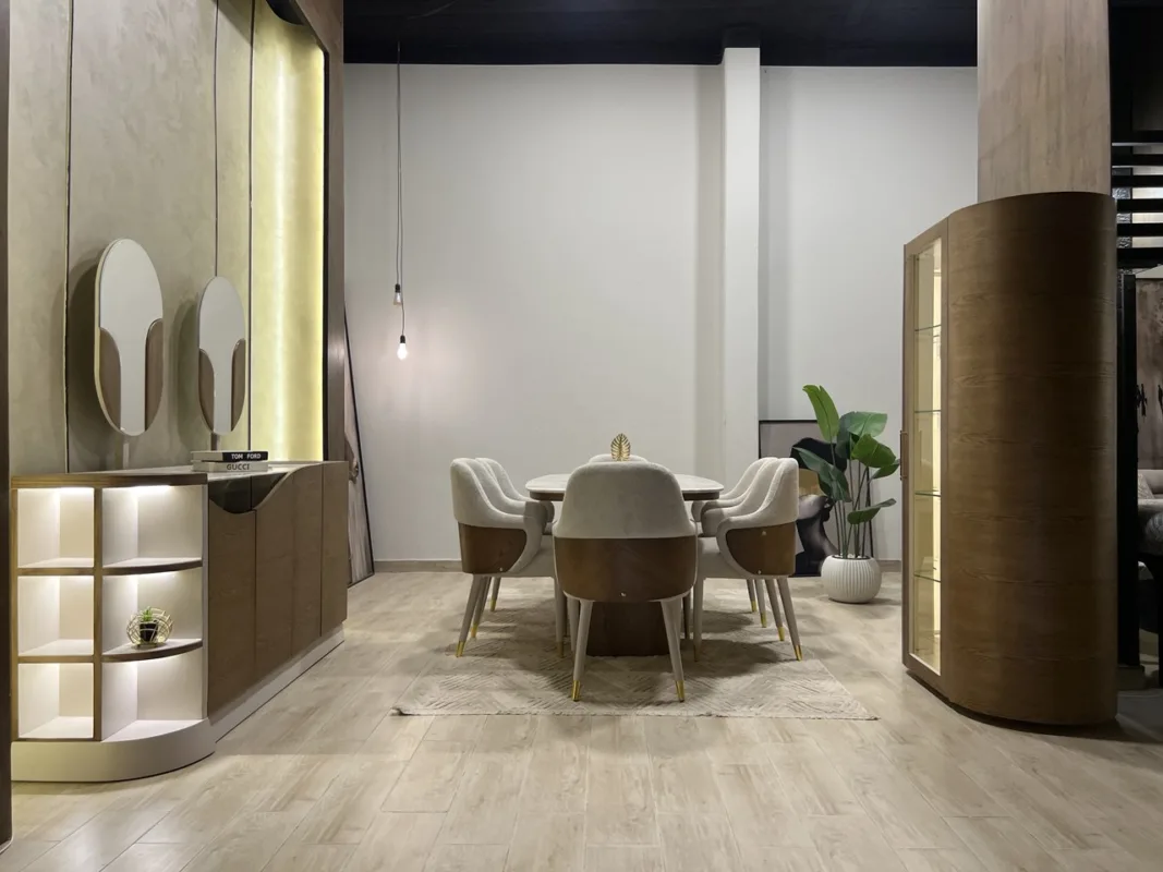 غرفة سفرة إتش بي |best Dining Room تربيزة 200 سم وبوفيه أنيق