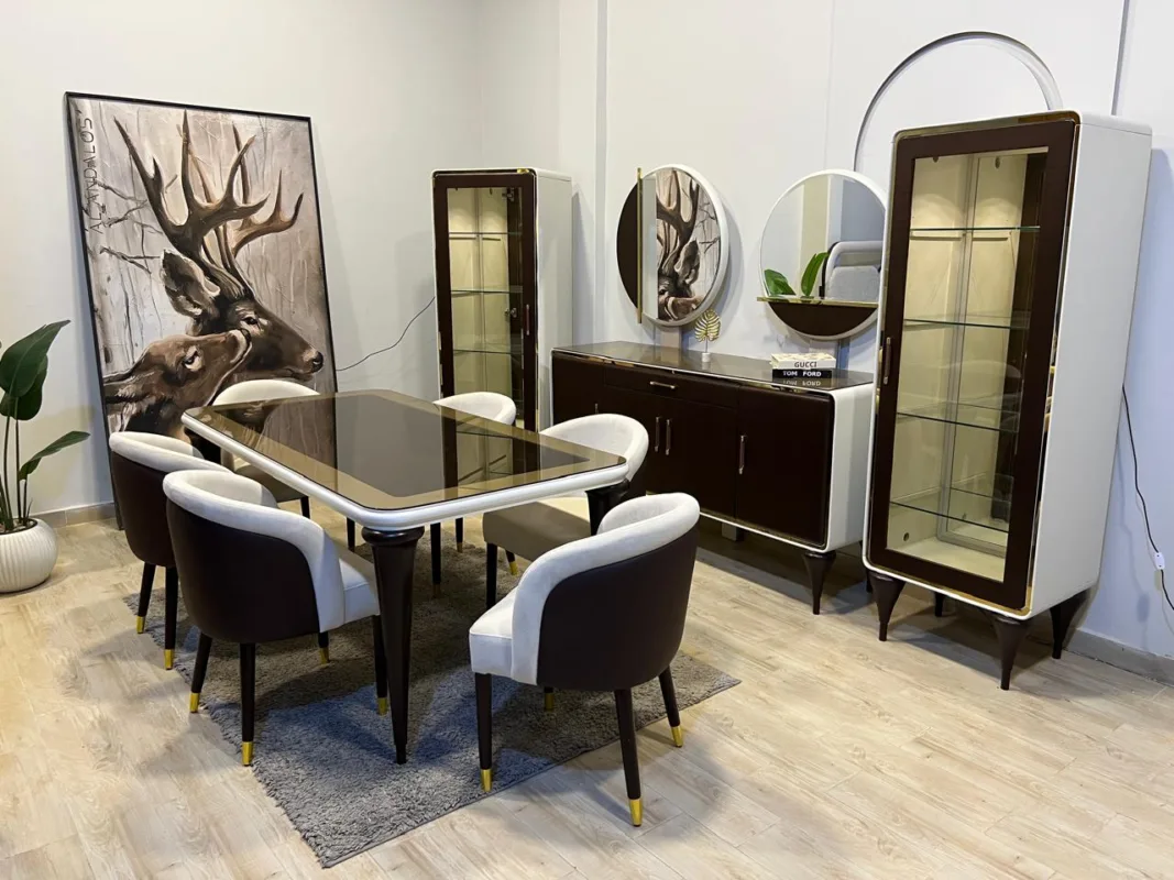 غرفة سفرة إكس نيو | X New Dining Room تربيزة 200 سم ونيش وبوفيه