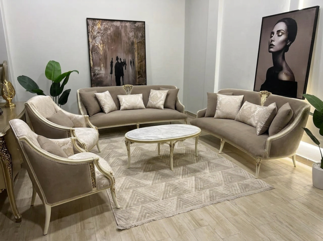 صالون لوميير كنبة 4 + 3 + 2 فوتيه Best 4 Piece Salon Set