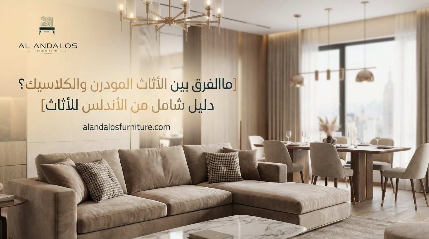 ما الفرق بين الأثاث المودرن والكلاسيك؟ دليل شامل من الأندلس للأثاث 1 Create a modern 202602251206