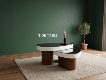 ترابيزة ليفينج مودرن قطعتين بتصميم Side Table أنيق لغرف المعيشة والانتريه
