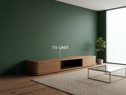 ترابيزة شاشة كويين مودرن بتصميم خشبي فاخر لغرفة المعيشة